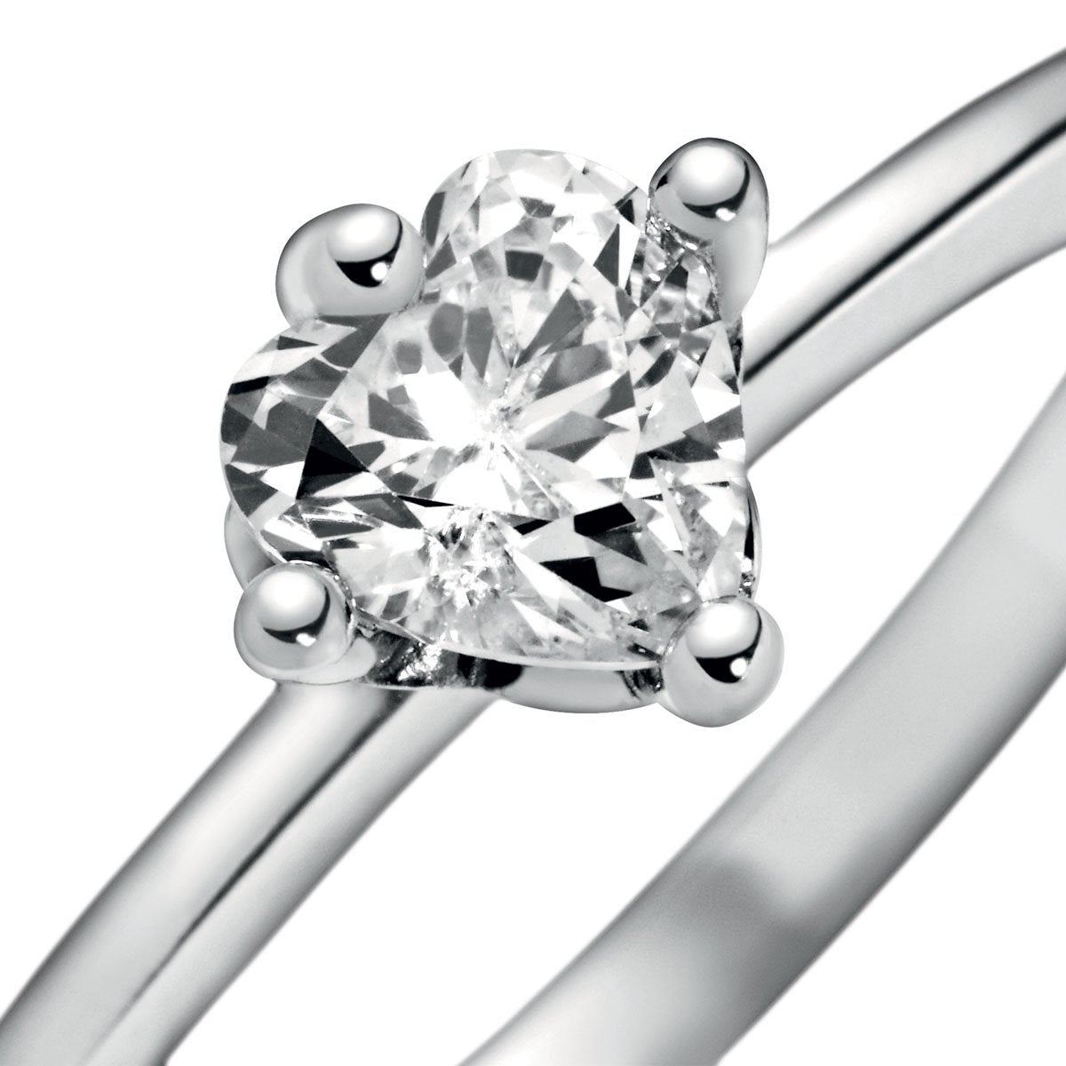 Pandora Clear Heart Solitaire Ring