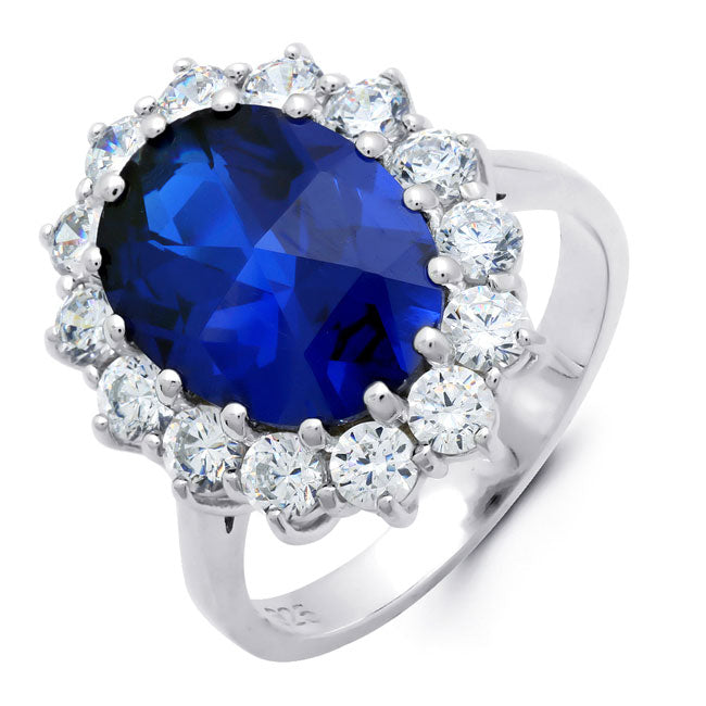 Sapphire Cubic Zirconia Ring