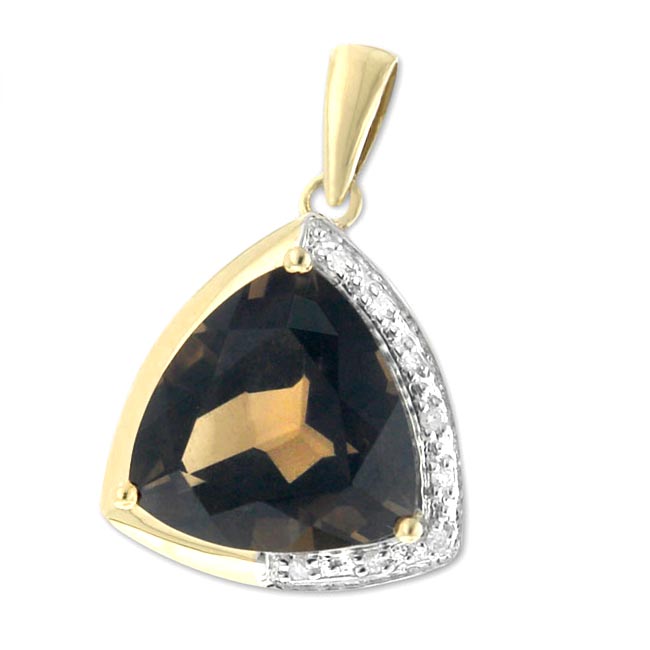 Smokey Quartz & Diamond Pendant-314336