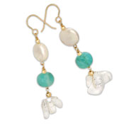 Peruvian Opal and Quartz Earrings-333260