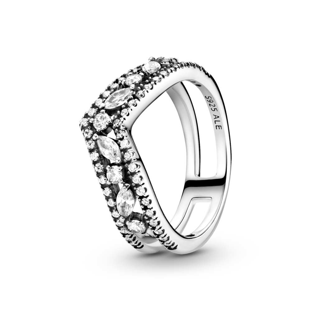 Pandora Sparkling Marquise Double Wishbone Ring – Elisa Ilana