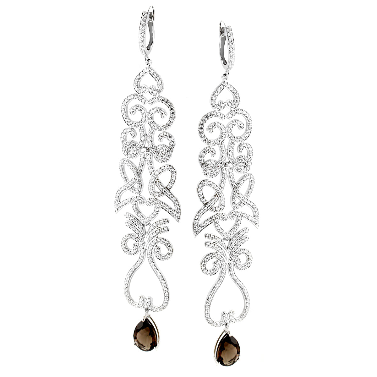 Smoky Quartz Earrings-347219