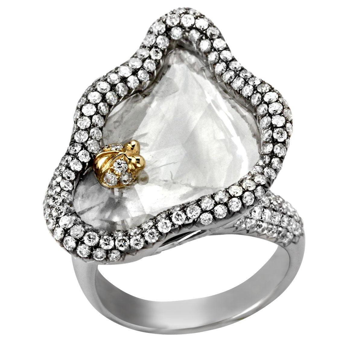 Raw Diamond & White Gold Ring-340049