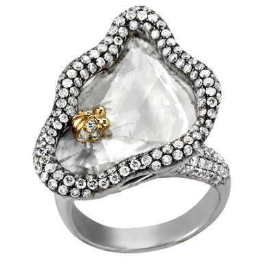 Raw Diamond & White Gold Ring-340049