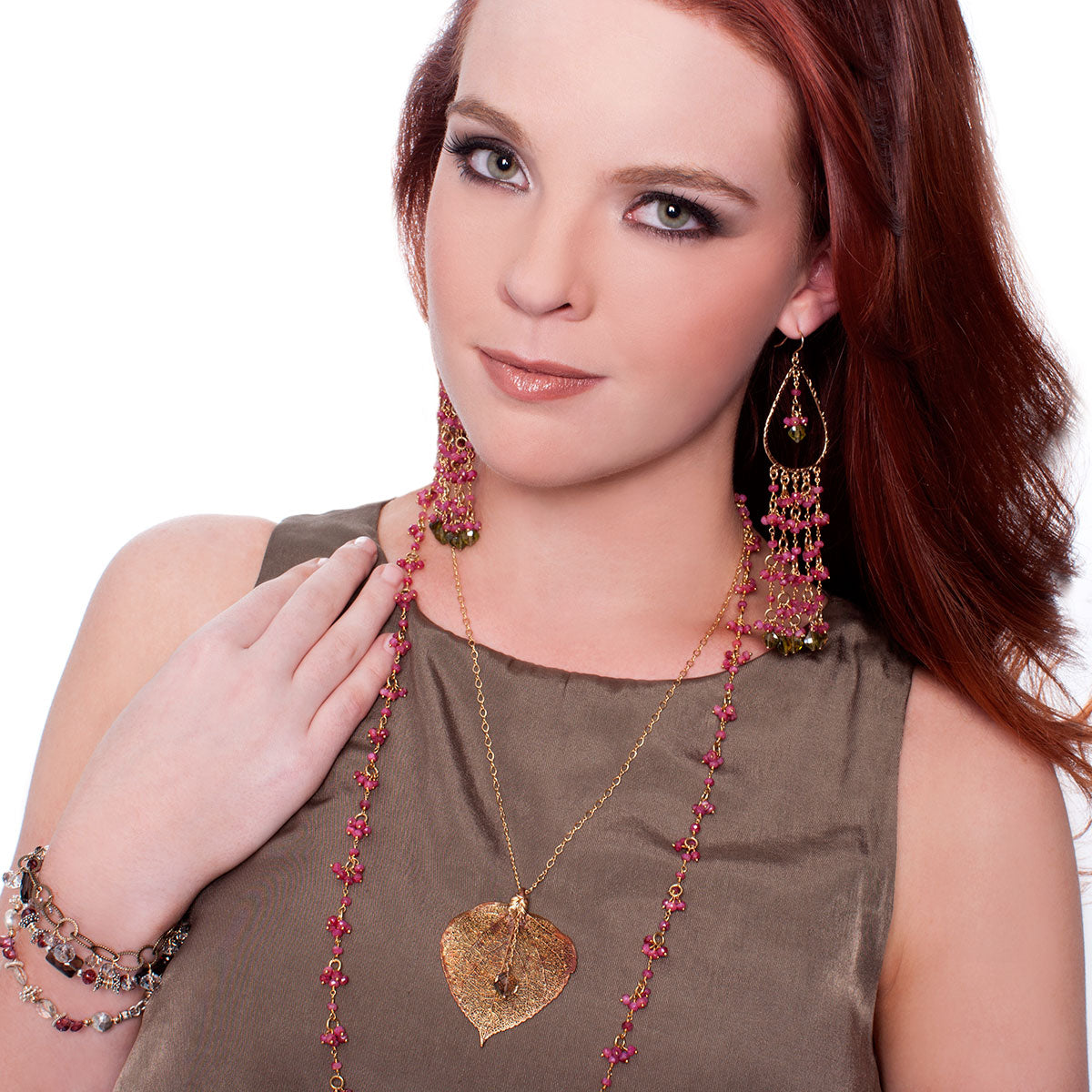 Ruby Double Strand Necklace-337604