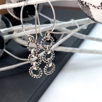Floral Collection Sterling Silver Daisy Earrings