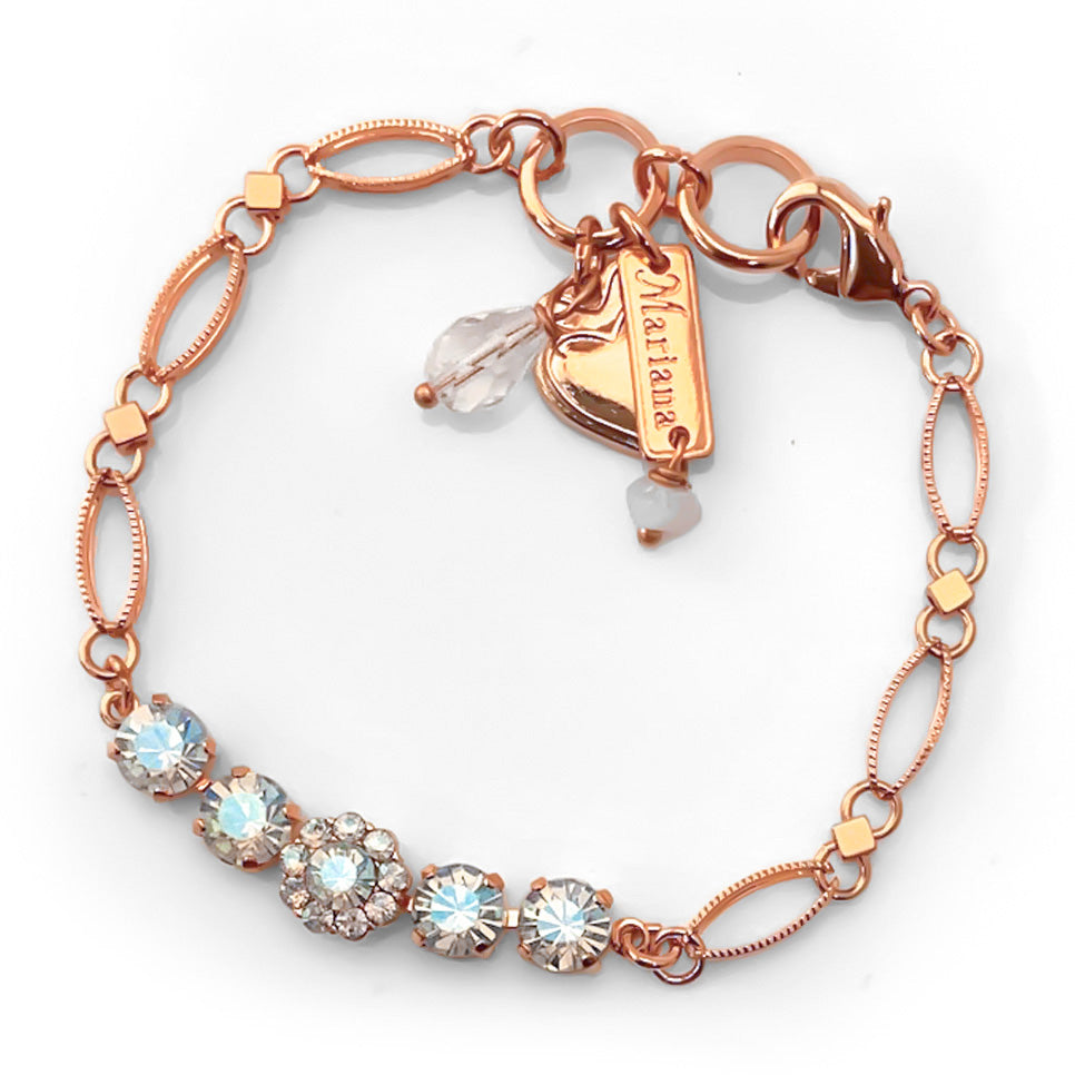 Mariana On A Clear Day Rose Gold Link Bracelet