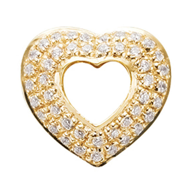 STORY by Kranz & Ziegler Gold Plated with Pavé Heart Button-339415 RETIRED ONLY 2 LEFT!