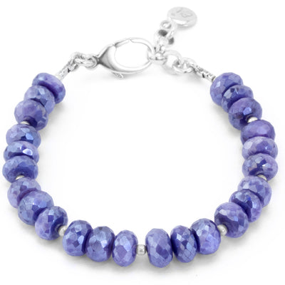 The Goddess Collection Small Purple Coated Moonstone Bracelet
