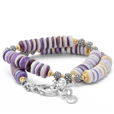 The Goddess Collection Spiny Oyster Double Bracelet