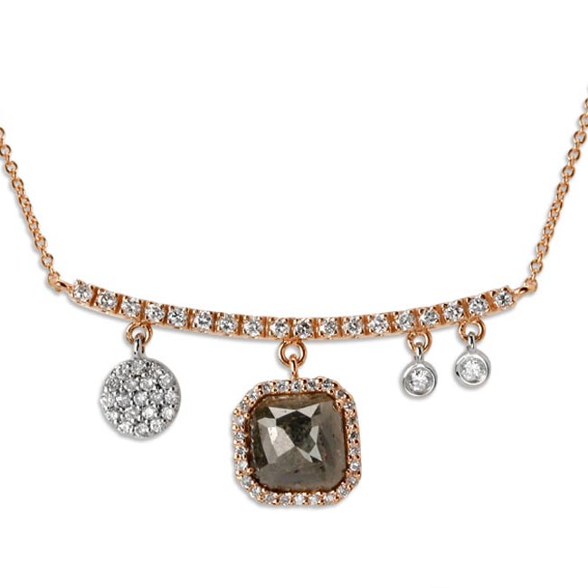 Diamond Rose Gold Necklace-338572