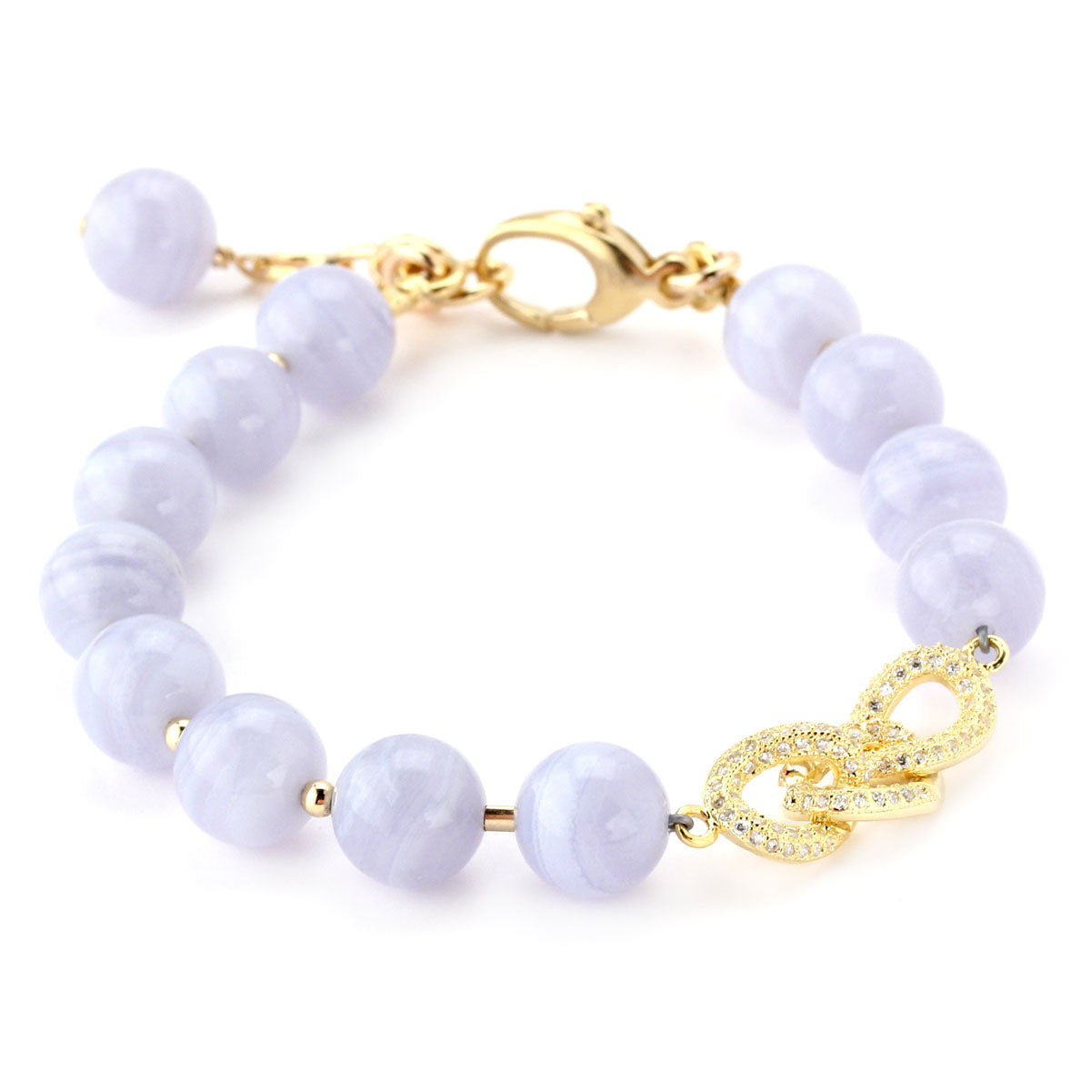 Lollies Blue Lace Agate Chainlink Bracelet 345899
