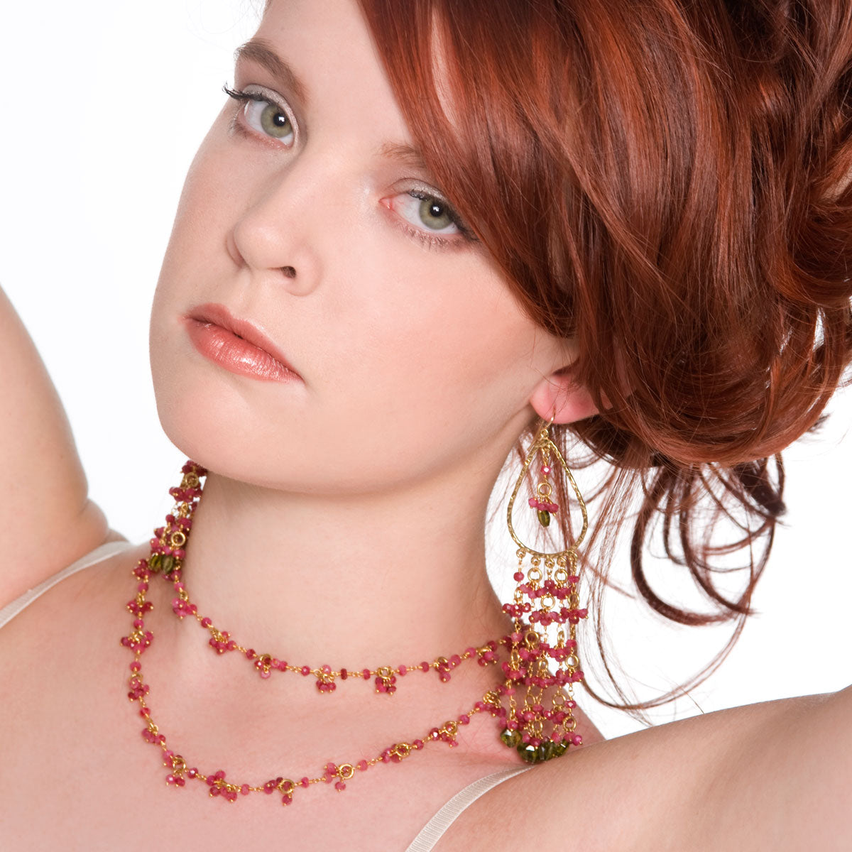 Ruby Double Strand Necklace-337604
