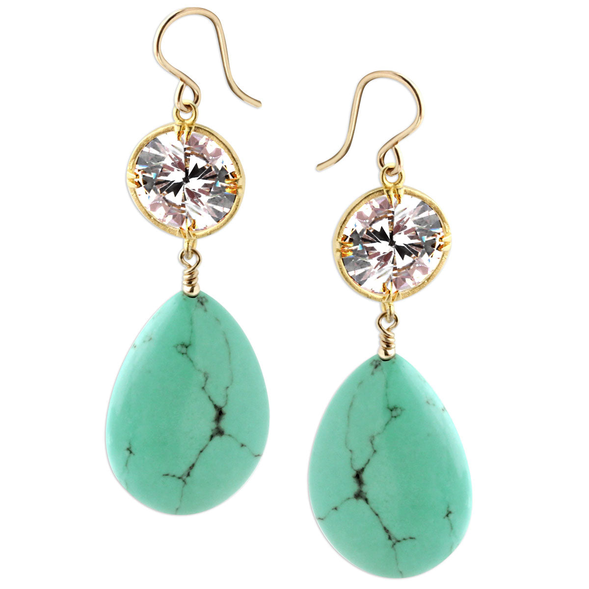Green Turquoise Earrings-344682