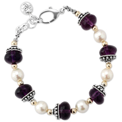 Amethyst & Pearl Bracelet-341426
