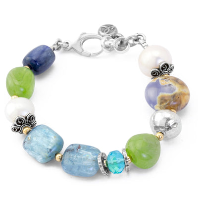 Impressionist Collection Chalcedony & Kyanite Bracelet