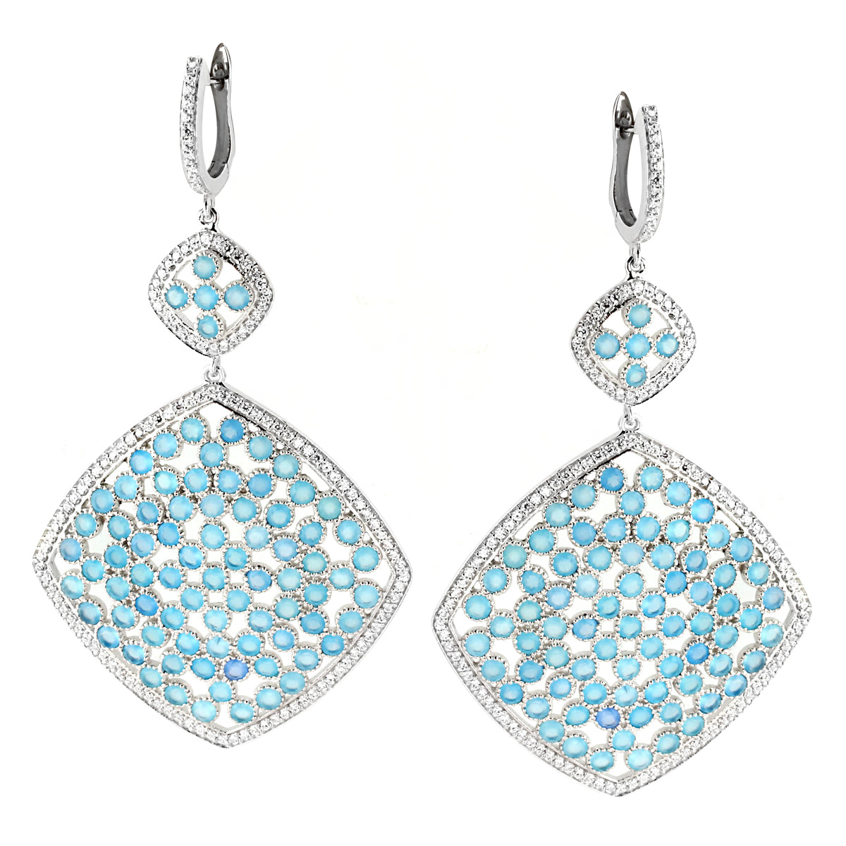 Ocean Chalcedony Earrings-347212