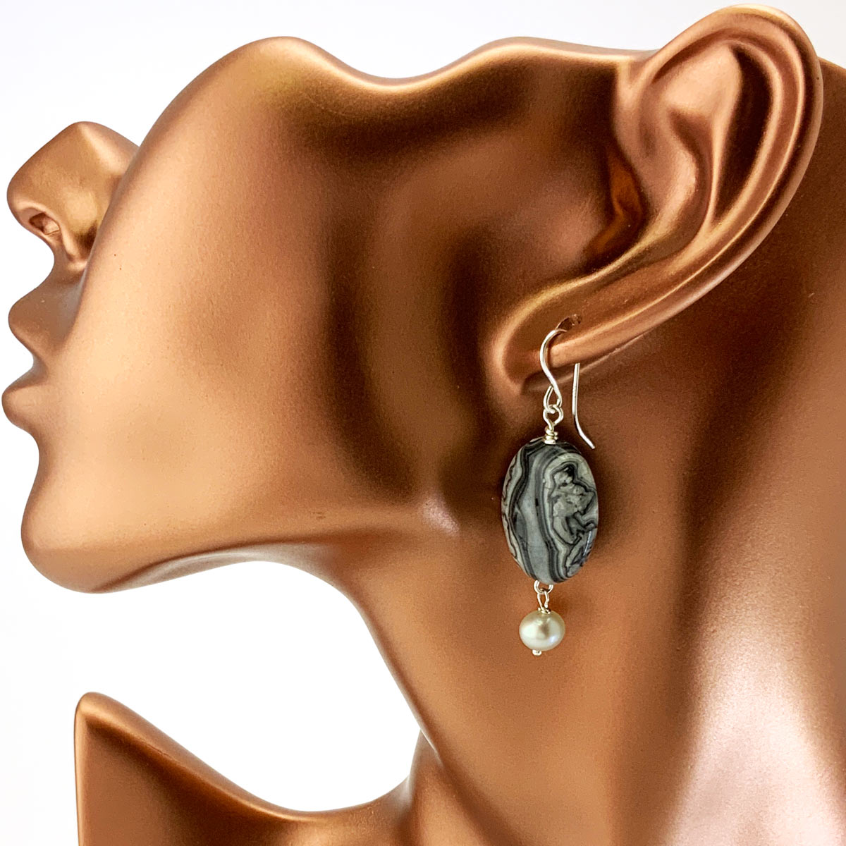 Crazy Lace Agate Earrings