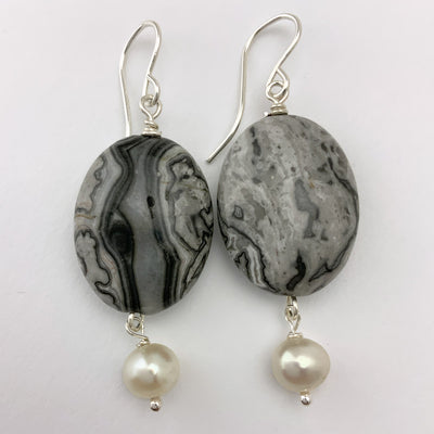 Crazy Lace Agate Earrings