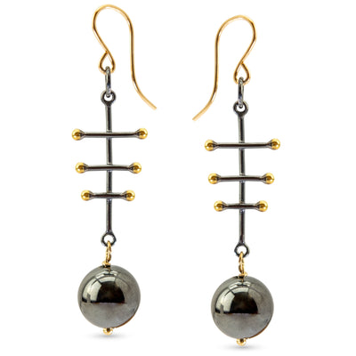 Black Rhodium & Hematite Earrings