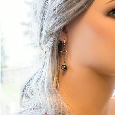 Black Rhodium & Hematite Earrings