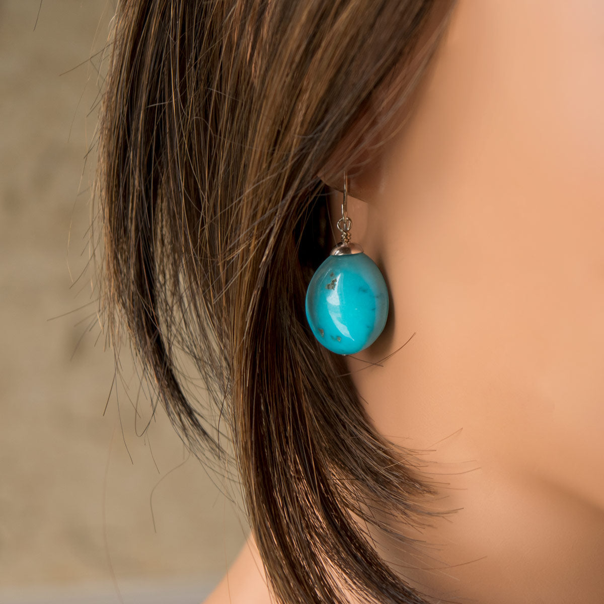 Sleeping Beauty Turquoise Earrings - 1
