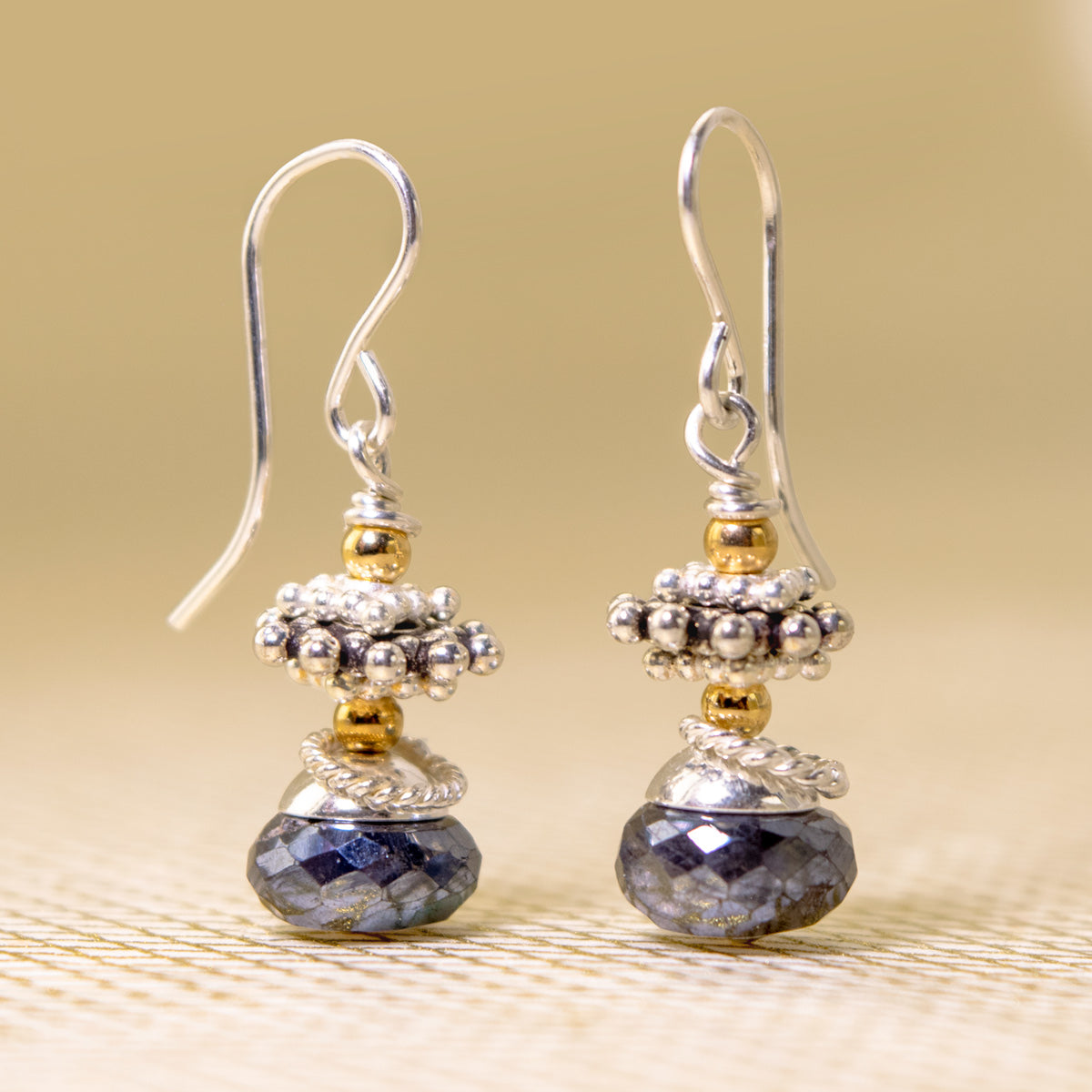 Coated Hematite Earrings