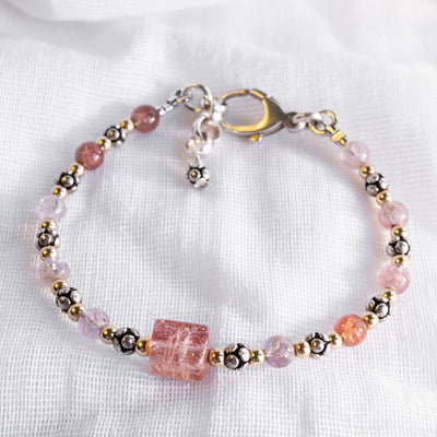 Rutilated Quartz & Imperial Topaz Bracelet