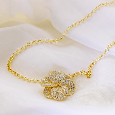 Forget Me Not in 22KT Gold Vermeil Necklace