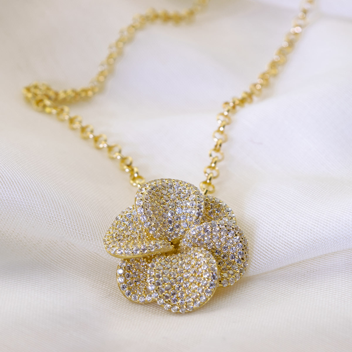 Forget Me Not in 22KT Gold Vermeil Necklace