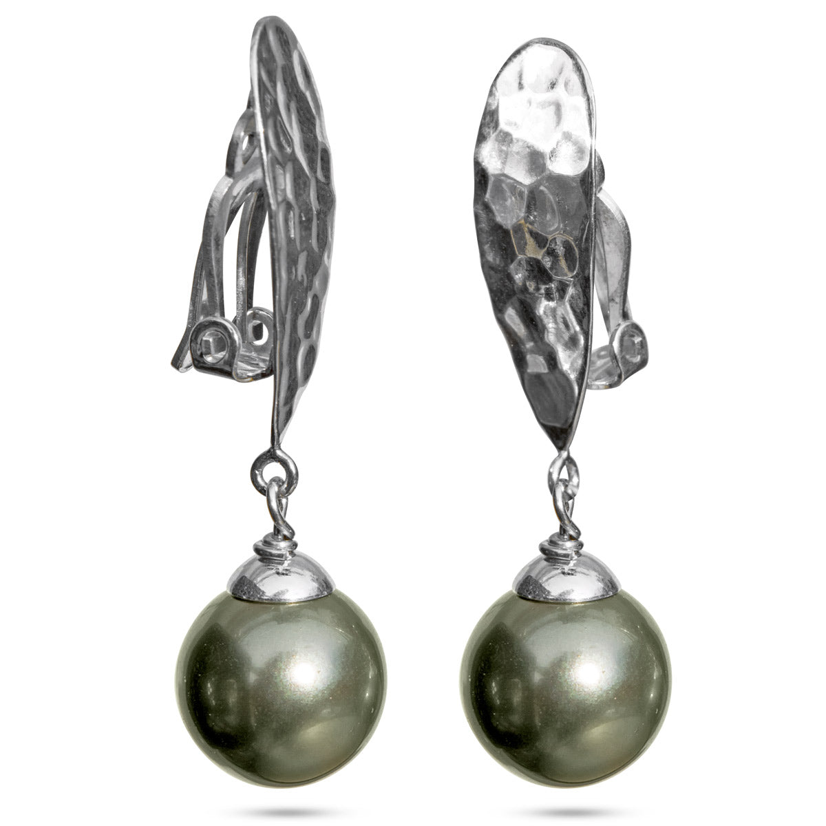 Majorica Pearl Clip Earrings