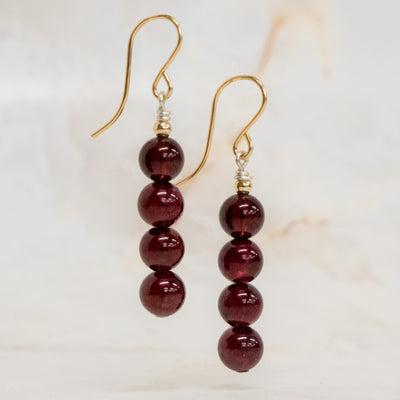 5mm Garnet Earrings