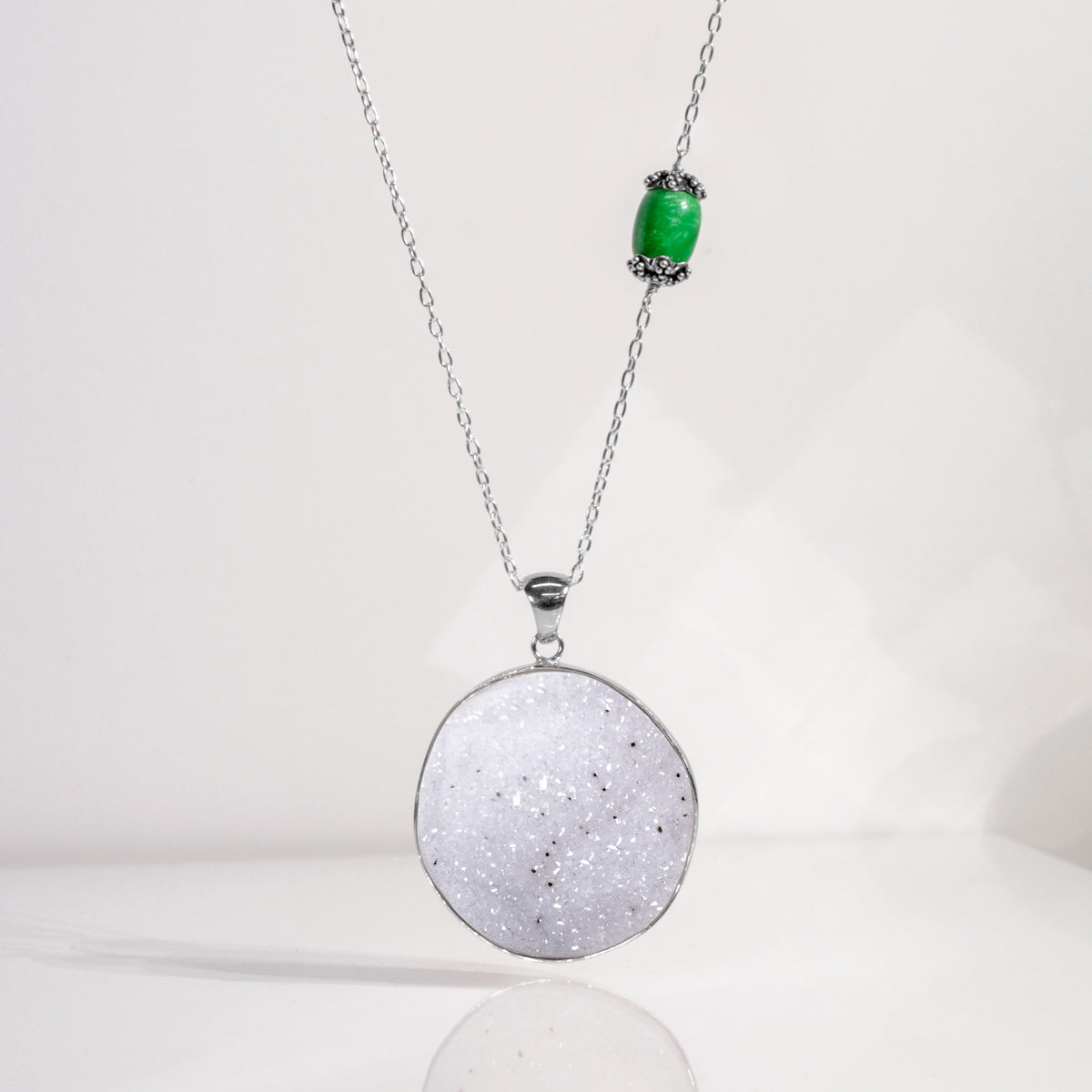 Natural Druzy Agate Pendant
