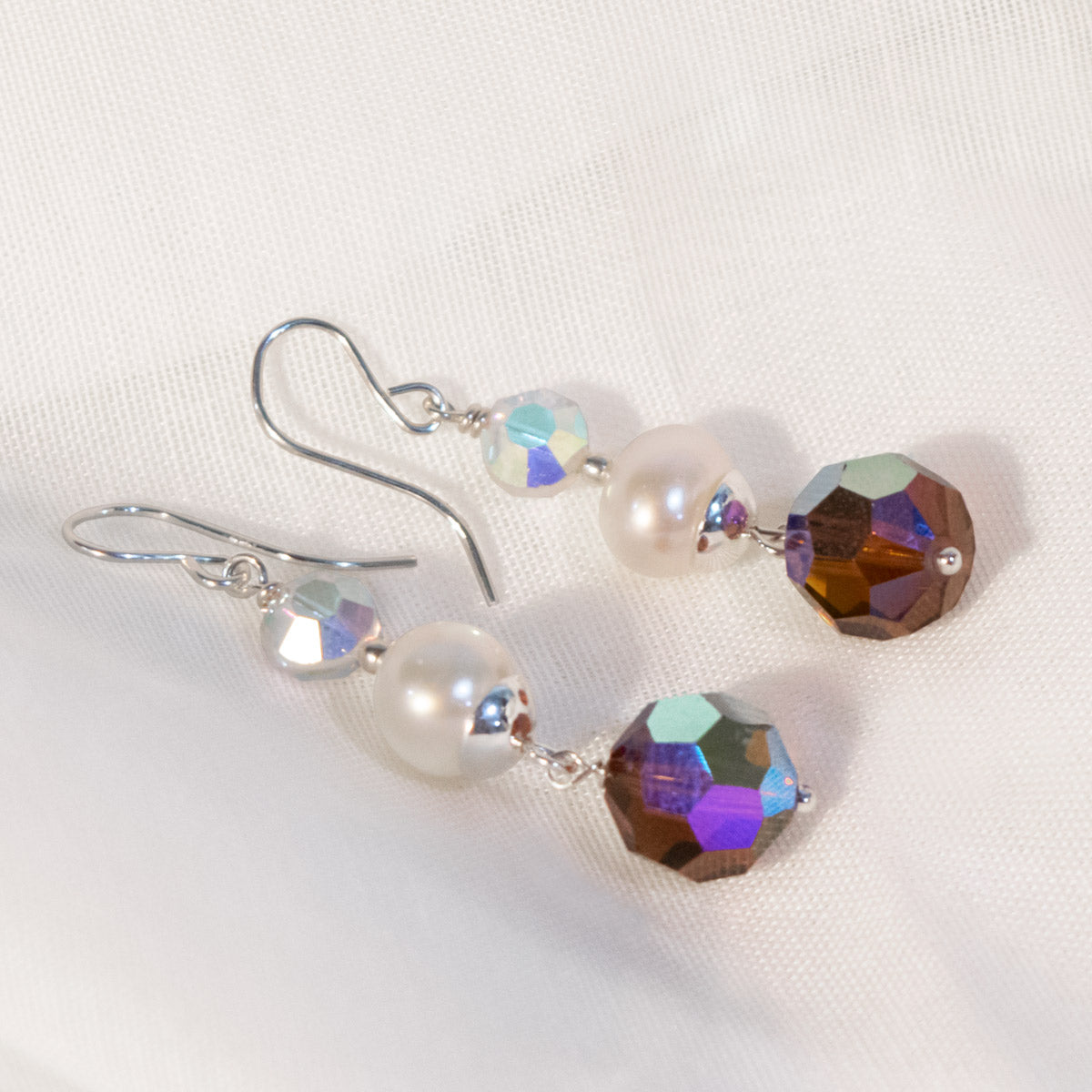 Crystalized Elements & Pearl Earrings