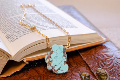 Golden Hill Turquoise and Diamond  Necklace