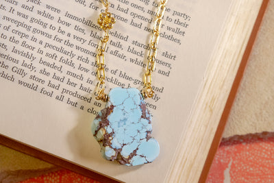 Golden Hill Turquoise and Diamond  Necklace