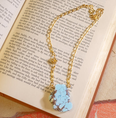 Golden Hill Turquoise and Diamond  Necklace