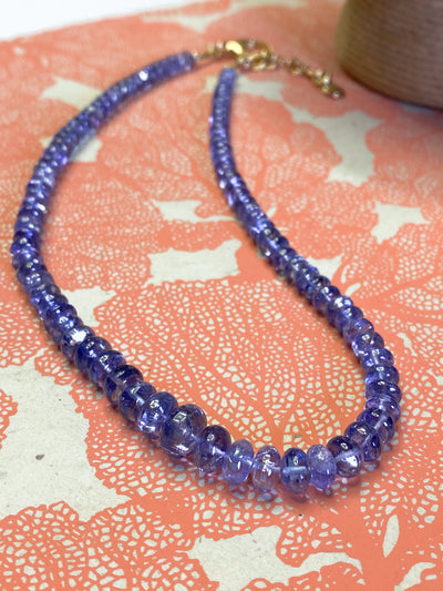 Natural Graduated Tanzanite Necklace