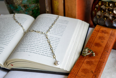 Sterling Silver & 14KTGF Diamond Cut "Y" Necklace