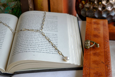 Sterling Silver & 14KTGF Diamond Cut "Y" Necklace