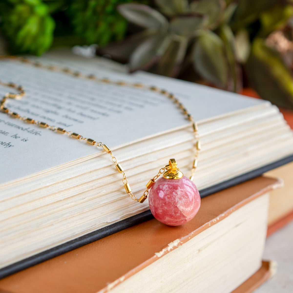 Rhodocrosite 14KTGF Necklace Pendant