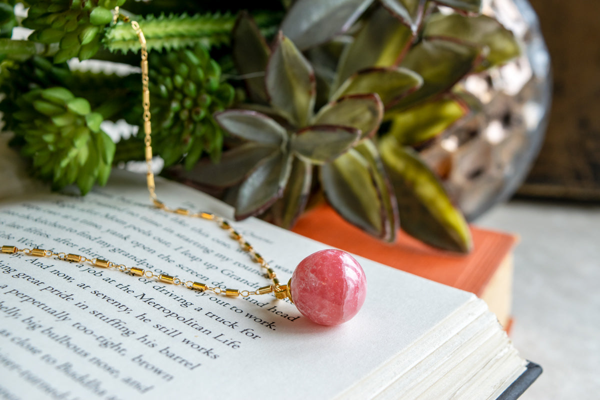 Rhodocrosite 14KTGF Necklace Pendant