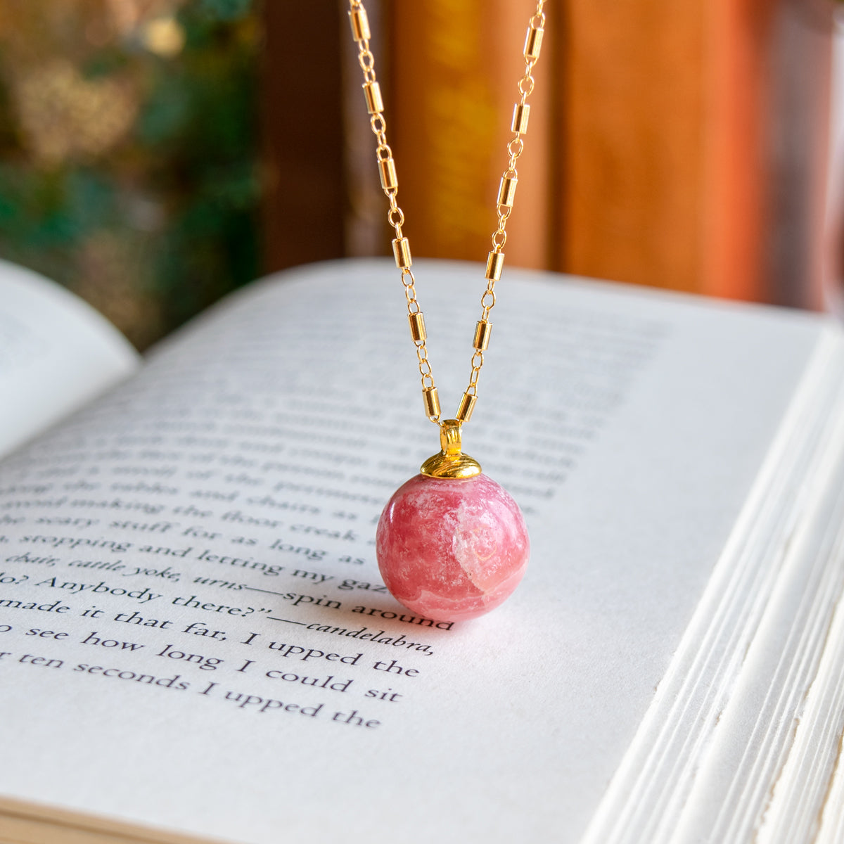 Rhodocrosite 14KTGF Necklace Pendant