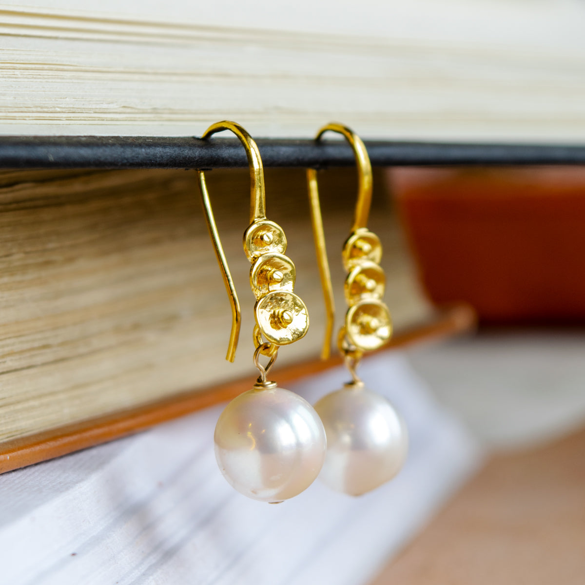 18KT Gold Vermeil & Freshwater Pearl Earrings