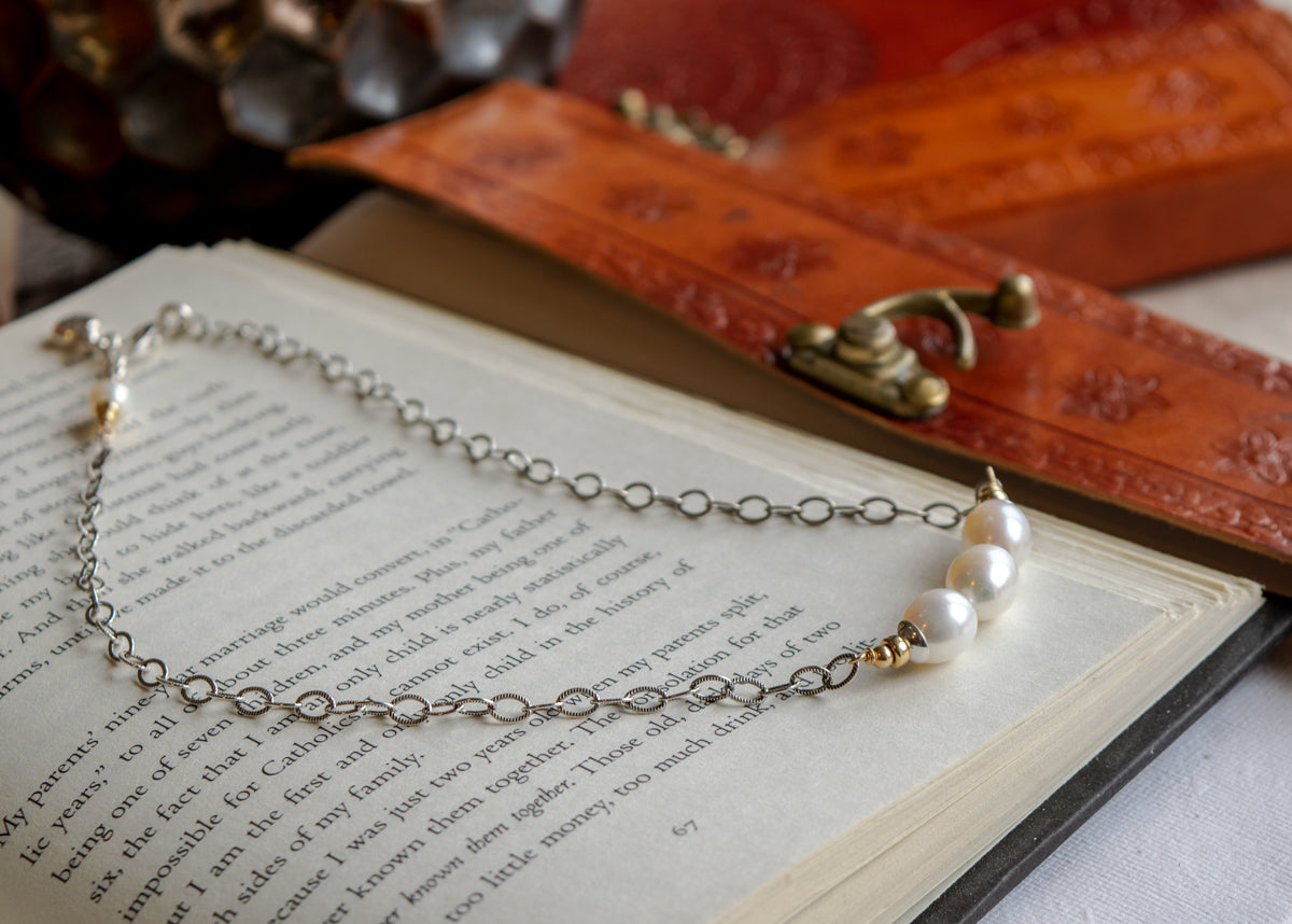 Pearl & Two Tone Necklace