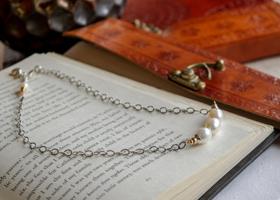 Pearl & Two Tone Necklace