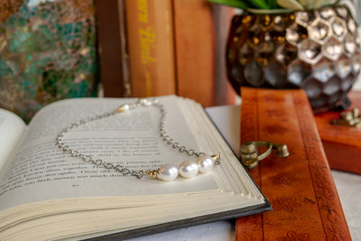 Pearl & Two Tone Necklace