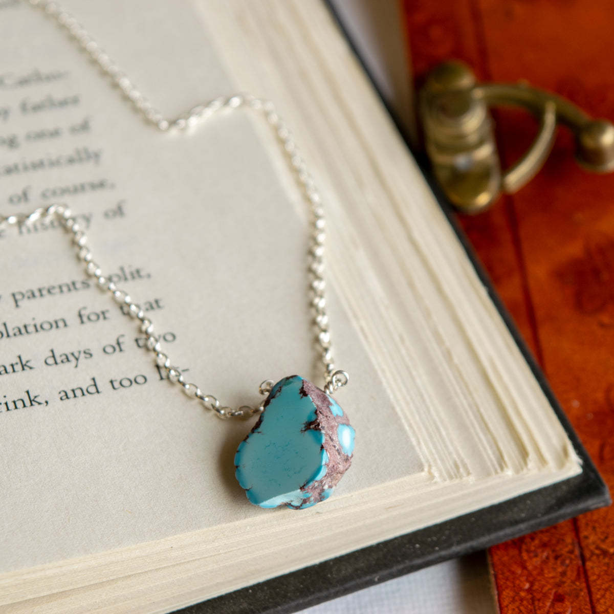 Golden Hills Turquoise Nugget on Cable Chain