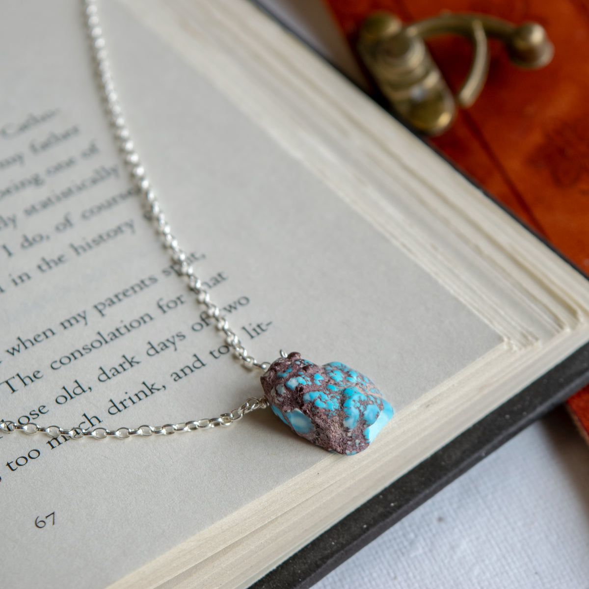 Golden Hills Turquoise Nugget on Cable Chain