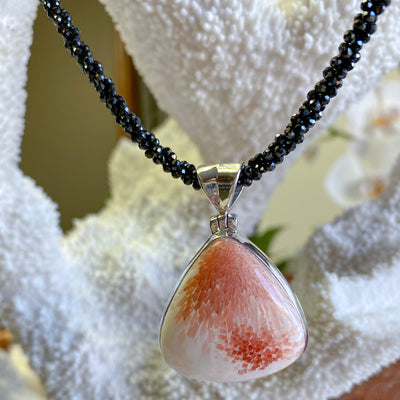 Pink & Red Scolecite Pendant